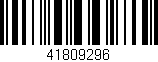 Código de barras (EAN, GTIN, SKU, ISBN): '41809296'