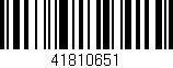 Código de barras (EAN, GTIN, SKU, ISBN): '41810651'
