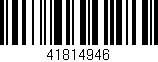 Código de barras (EAN, GTIN, SKU, ISBN): '41814946'