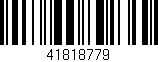 Código de barras (EAN, GTIN, SKU, ISBN): '41818779'