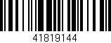 Código de barras (EAN, GTIN, SKU, ISBN): '41819144'