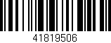 Código de barras (EAN, GTIN, SKU, ISBN): '41819506'
