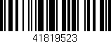 Código de barras (EAN, GTIN, SKU, ISBN): '41819523'