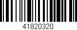 Código de barras (EAN, GTIN, SKU, ISBN): '41820320'
