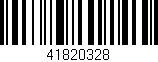 Código de barras (EAN, GTIN, SKU, ISBN): '41820328'