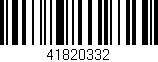 Código de barras (EAN, GTIN, SKU, ISBN): '41820332'