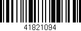 Código de barras (EAN, GTIN, SKU, ISBN): '41821094'