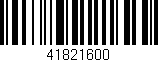 Código de barras (EAN, GTIN, SKU, ISBN): '41821600'