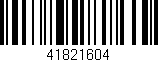 Código de barras (EAN, GTIN, SKU, ISBN): '41821604'