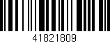 Código de barras (EAN, GTIN, SKU, ISBN): '41821809'