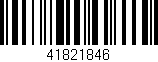 Código de barras (EAN, GTIN, SKU, ISBN): '41821846'