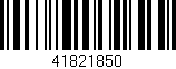 Código de barras (EAN, GTIN, SKU, ISBN): '41821850'