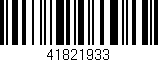 Código de barras (EAN, GTIN, SKU, ISBN): '41821933'
