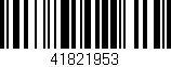 Código de barras (EAN, GTIN, SKU, ISBN): '41821953'