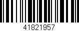 Código de barras (EAN, GTIN, SKU, ISBN): '41821957'