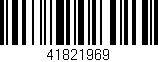Código de barras (EAN, GTIN, SKU, ISBN): '41821969'