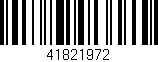 Código de barras (EAN, GTIN, SKU, ISBN): '41821972'