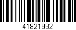 Código de barras (EAN, GTIN, SKU, ISBN): '41821992'