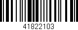 Código de barras (EAN, GTIN, SKU, ISBN): '41822103'