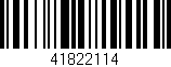 Código de barras (EAN, GTIN, SKU, ISBN): '41822114'
