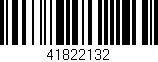 Código de barras (EAN, GTIN, SKU, ISBN): '41822132'