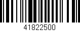 Código de barras (EAN, GTIN, SKU, ISBN): '41822500'