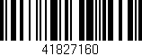 Código de barras (EAN, GTIN, SKU, ISBN): '41827160'
