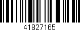 Código de barras (EAN, GTIN, SKU, ISBN): '41827165'