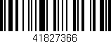 Código de barras (EAN, GTIN, SKU, ISBN): '41827366'