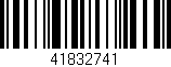 Código de barras (EAN, GTIN, SKU, ISBN): '41832741'