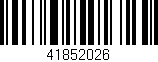 Código de barras (EAN, GTIN, SKU, ISBN): '41852026'