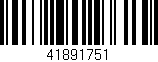 Código de barras (EAN, GTIN, SKU, ISBN): '41891751'
