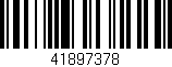 Código de barras (EAN, GTIN, SKU, ISBN): '41897378'