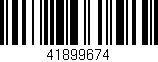 Código de barras (EAN, GTIN, SKU, ISBN): '41899674'