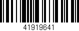 Código de barras (EAN, GTIN, SKU, ISBN): '41919641'