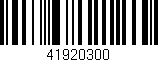 Código de barras (EAN, GTIN, SKU, ISBN): '41920300'