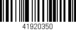 Código de barras (EAN, GTIN, SKU, ISBN): '41920350'