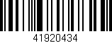 Código de barras (EAN, GTIN, SKU, ISBN): '41920434'