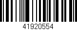 Código de barras (EAN, GTIN, SKU, ISBN): '41920554'