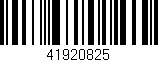Código de barras (EAN, GTIN, SKU, ISBN): '41920825'