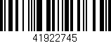 Código de barras (EAN, GTIN, SKU, ISBN): '41922745'