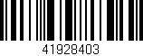 Código de barras (EAN, GTIN, SKU, ISBN): '41928403'