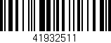 Código de barras (EAN, GTIN, SKU, ISBN): '41932511'