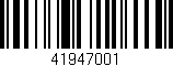 Código de barras (EAN, GTIN, SKU, ISBN): '41947001'
