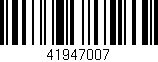 Código de barras (EAN, GTIN, SKU, ISBN): '41947007'