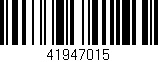 Código de barras (EAN, GTIN, SKU, ISBN): '41947015'