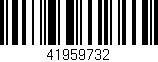 Código de barras (EAN, GTIN, SKU, ISBN): '41959732'