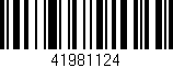 Código de barras (EAN, GTIN, SKU, ISBN): '41981124'