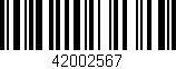 Código de barras (EAN, GTIN, SKU, ISBN): '42002567'