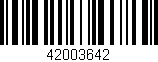 Código de barras (EAN, GTIN, SKU, ISBN): '42003642'